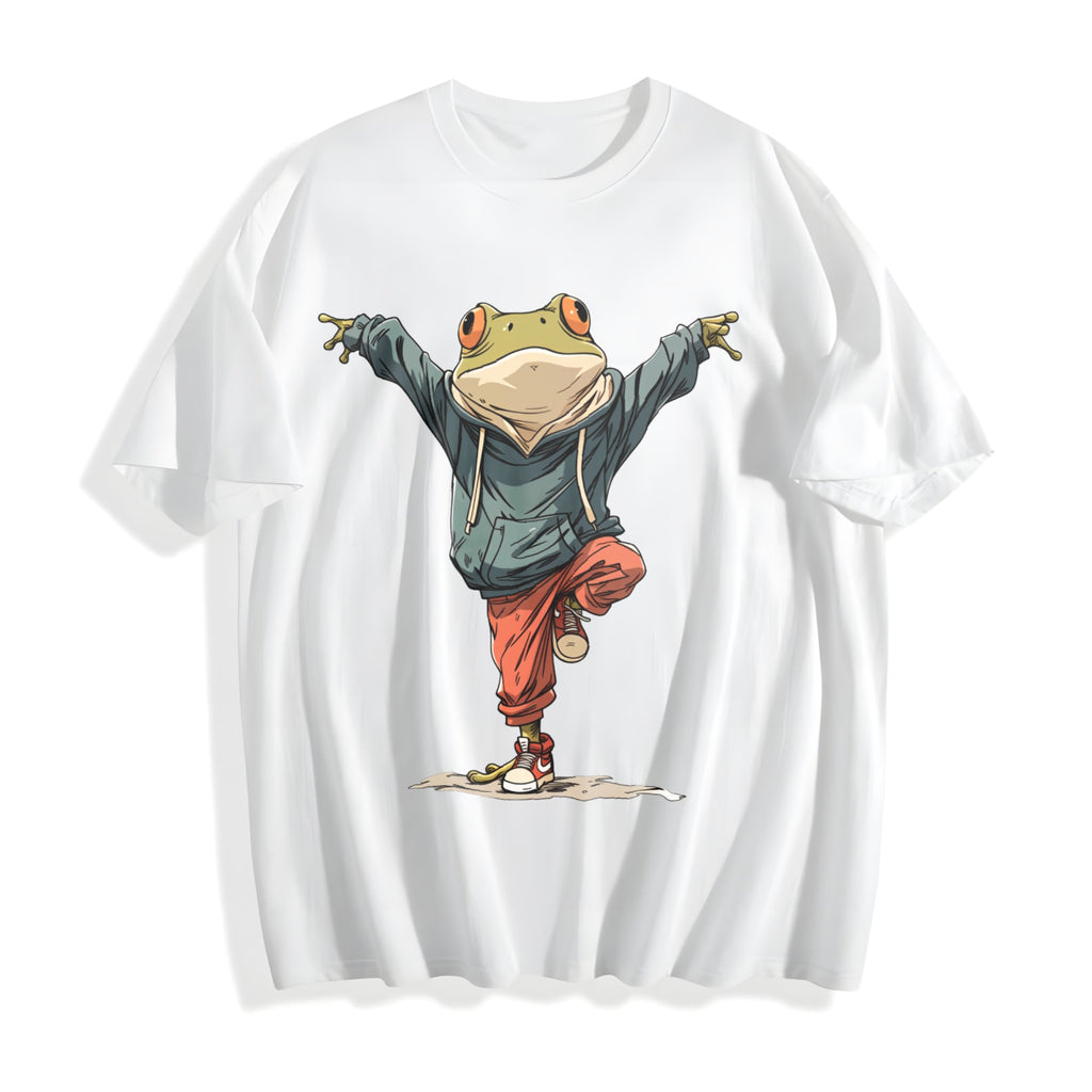 Ladies' Summer Frog Spread Wings Cotton T-Shirt product image 2