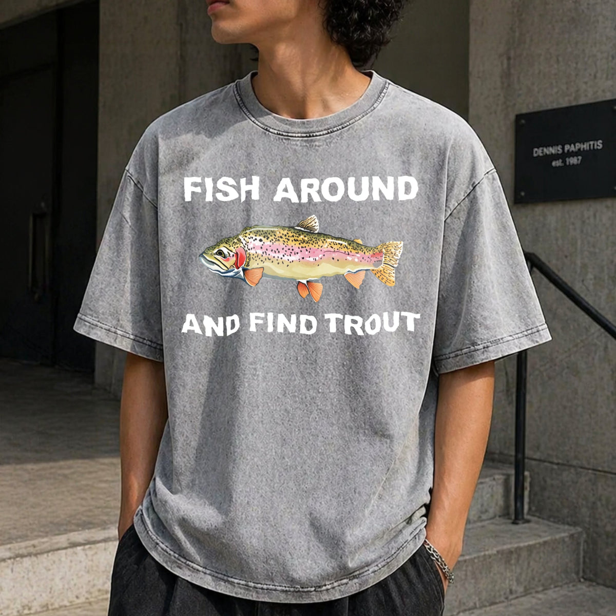 Fish Around And Find Trout Vintage Washed T-Shirt product image 5