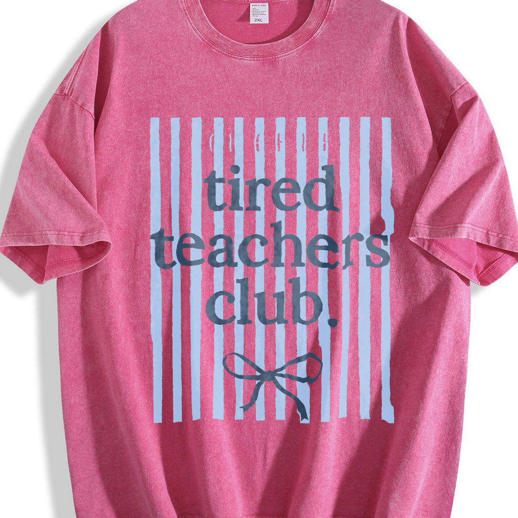 Tired Teachers Club Vintage Washed T-Shirt product image 5