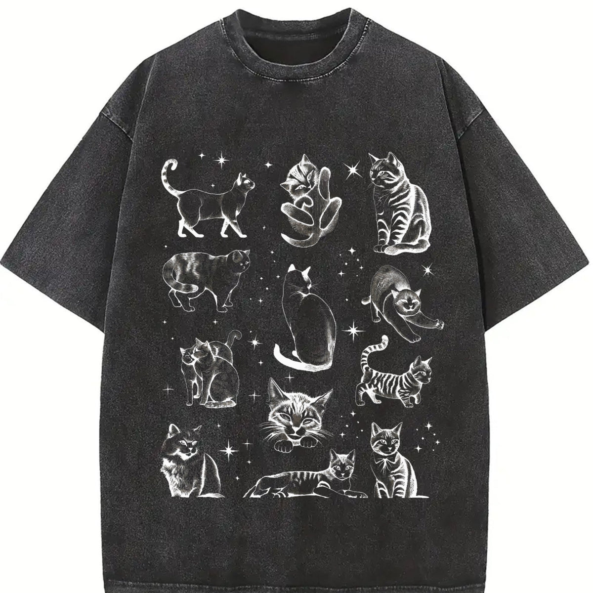 90s Tattoo Cat Vintage Washed T-Shirt product image 2
