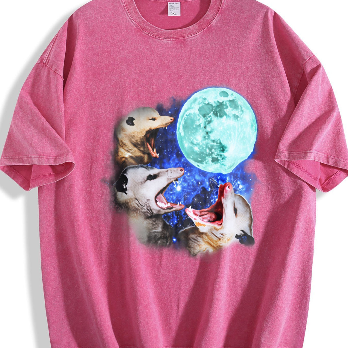 Three Possums Howling At Moon Vinatge Vintage Washed T-Shirt product image 7
