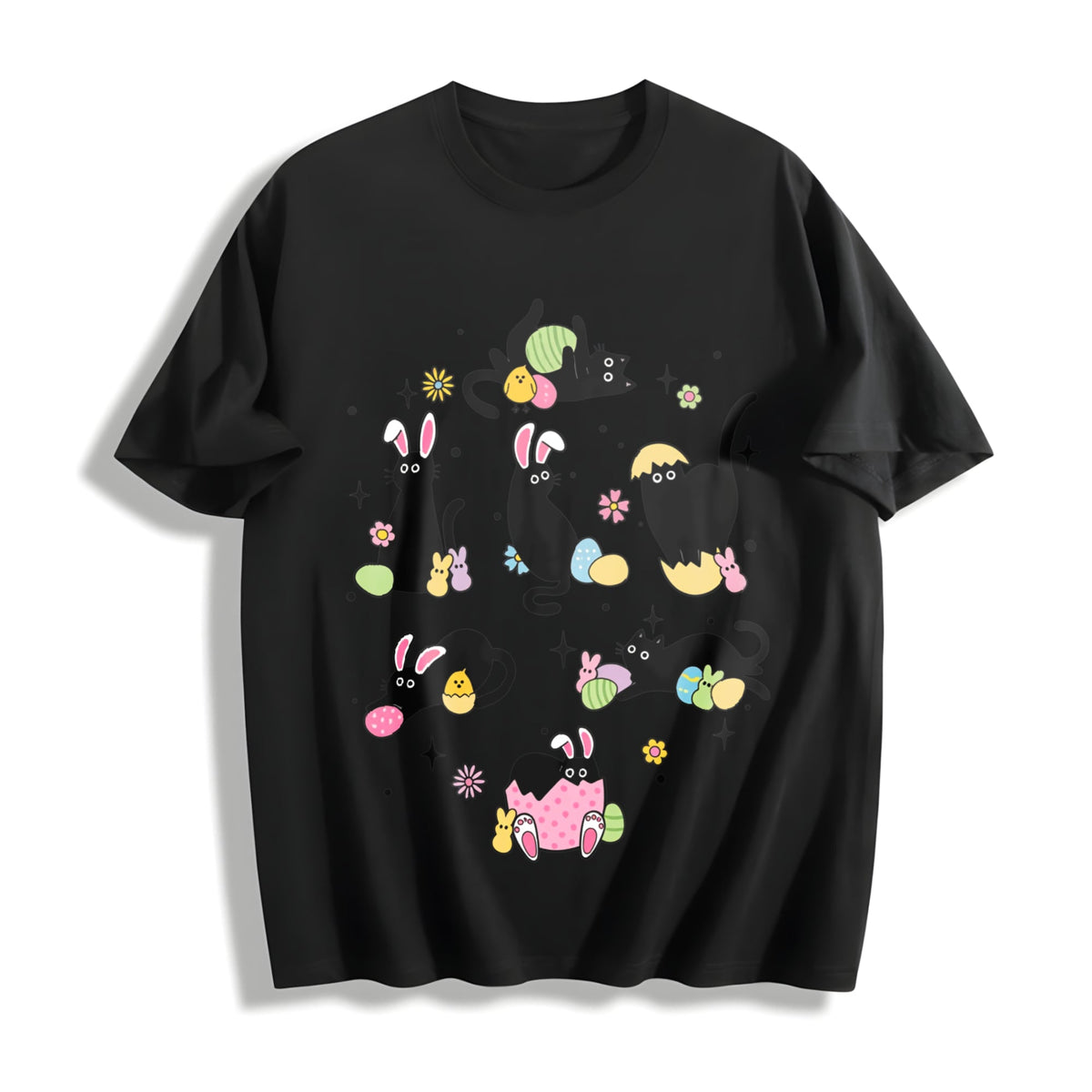 Easter Summer : Black Cat With Bunny Ears In Various Poses product image 1