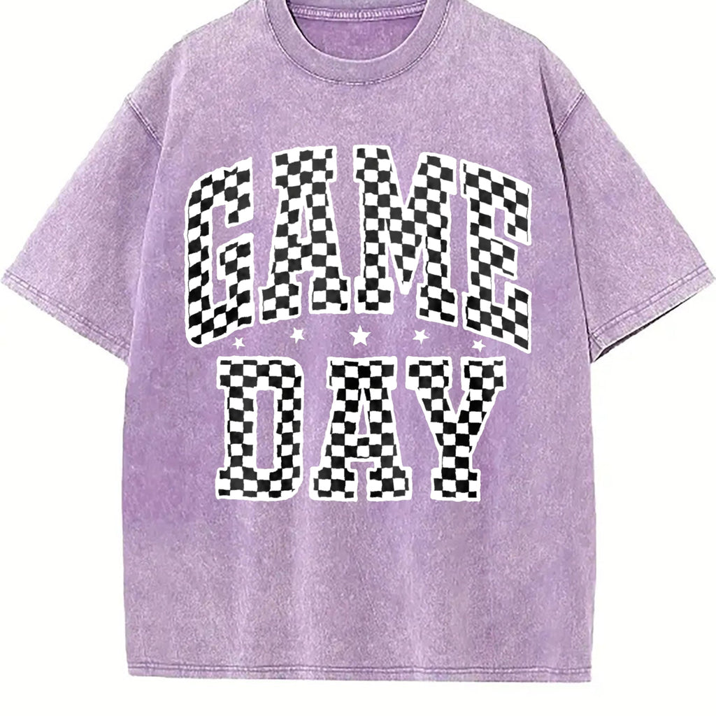Football - Checkered With Logos Vintage Washed T-Shirt product image 6