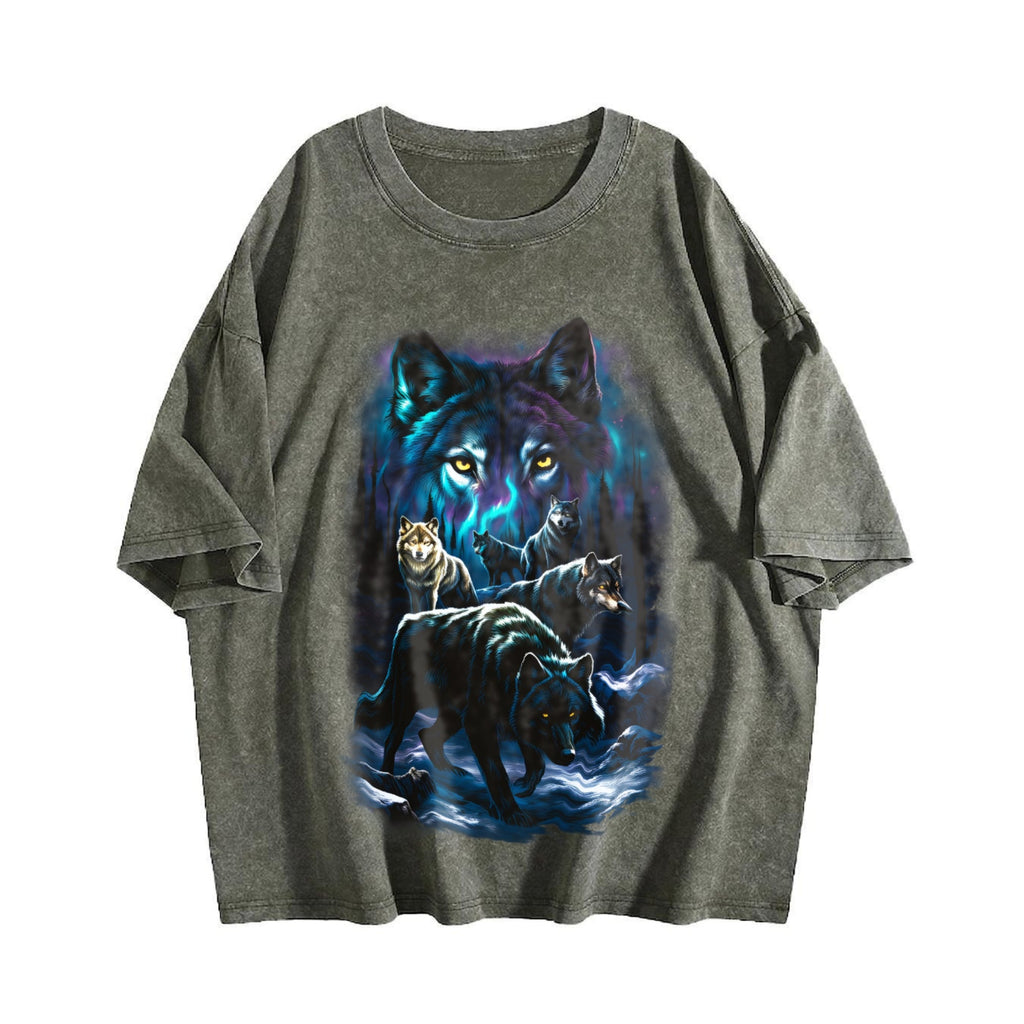 Wolf Pack Classic 90s Vintage Washed T-Shirt product image 4