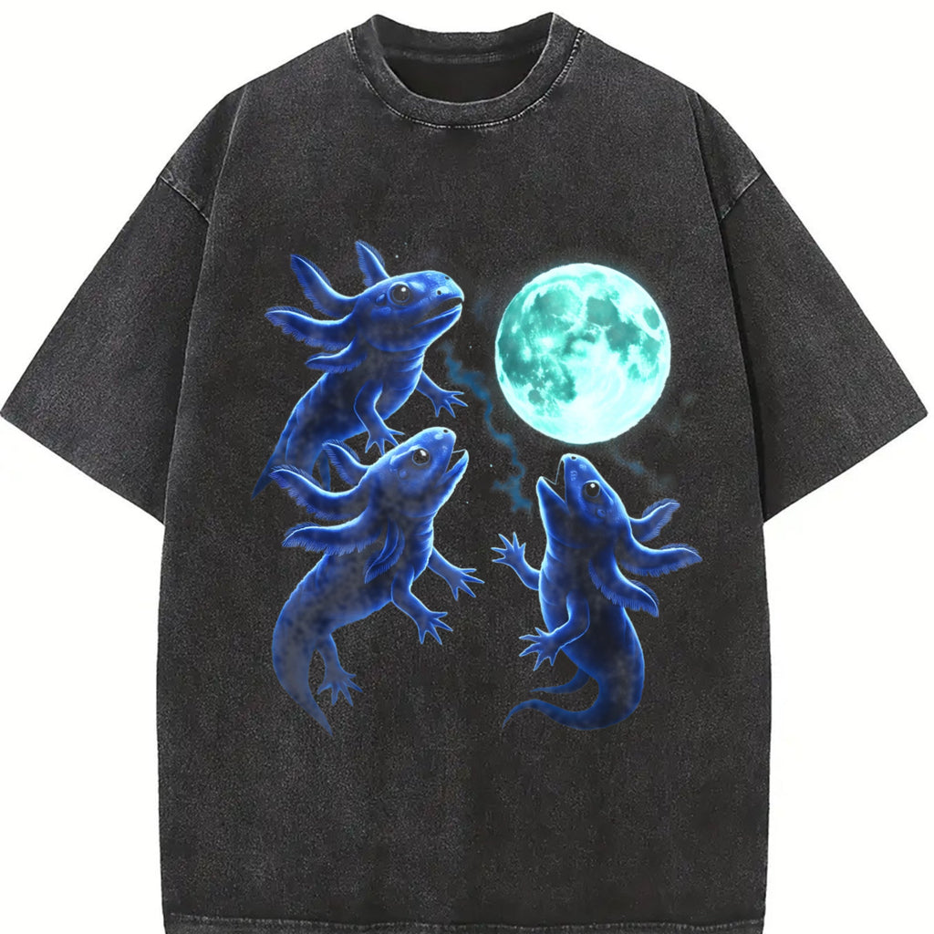 Axolotl Moon 90s Vintage Washed T-Shirt product image 2