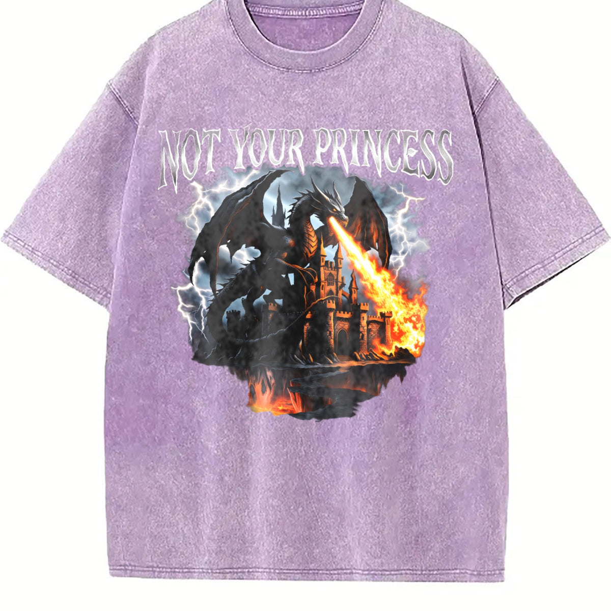 Not Your Princess Dragon 90s Vintage Washed T-Shirt product image 6