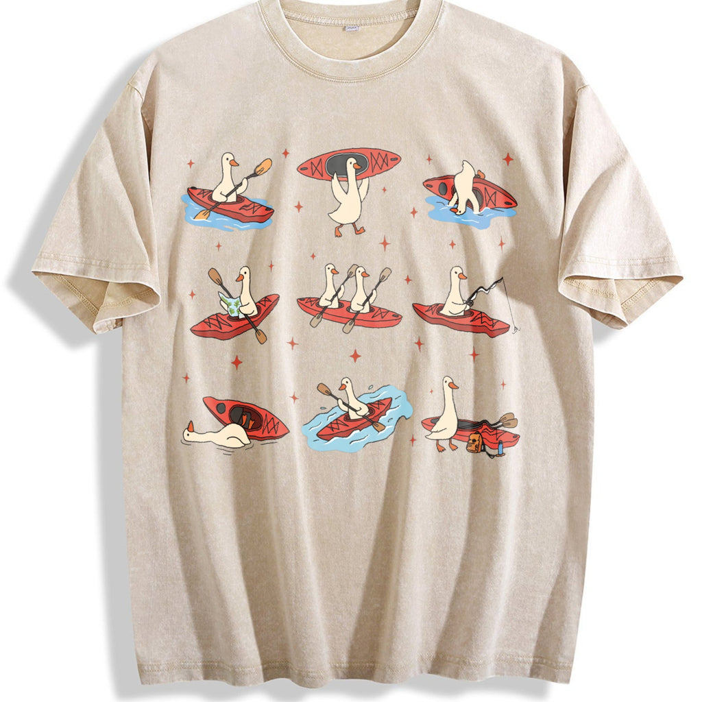 Silly Goose Kayaking Vintage Washed T-Shirt product image 1