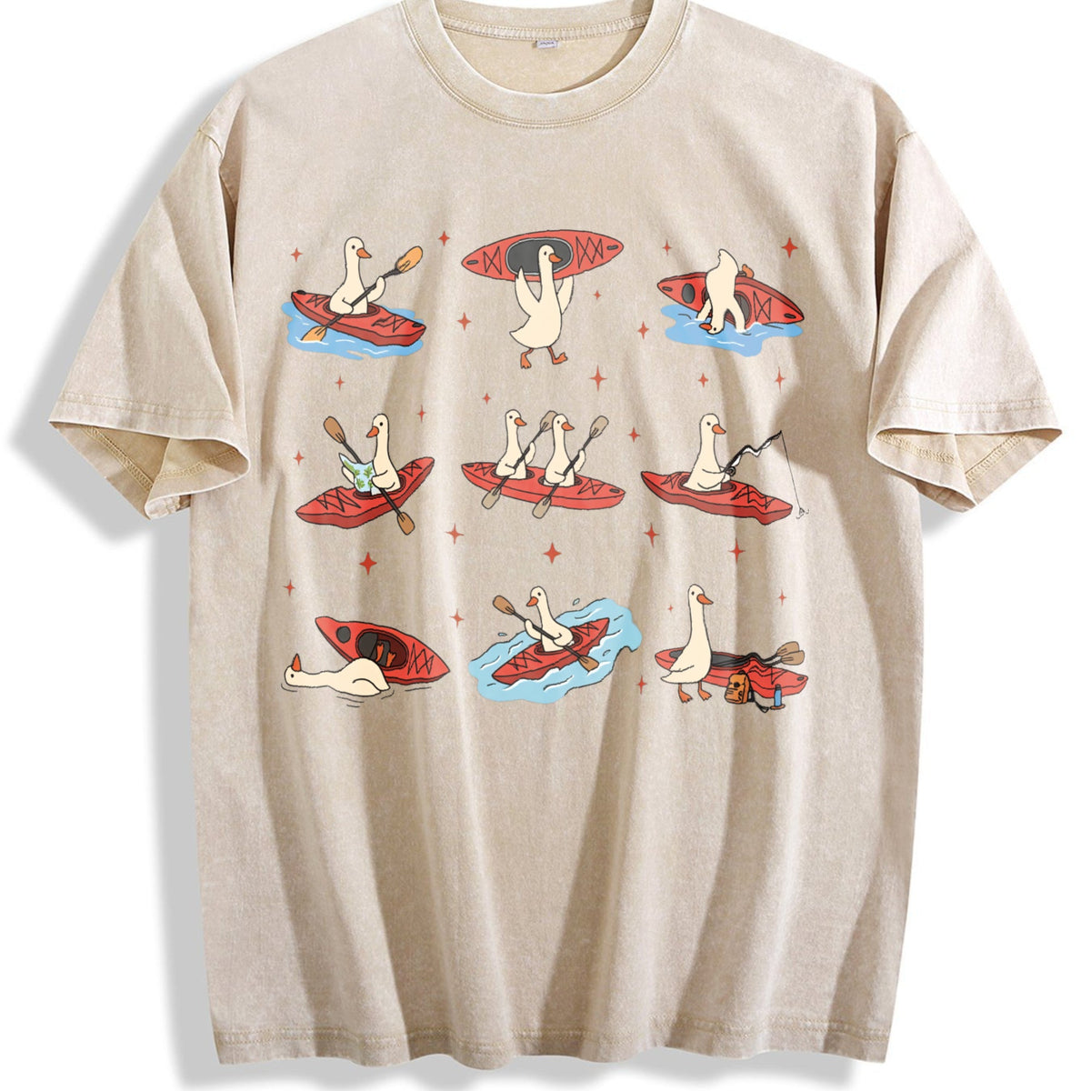 Silly Goose Kayaking Vintage Washed T-Shirt product image 1