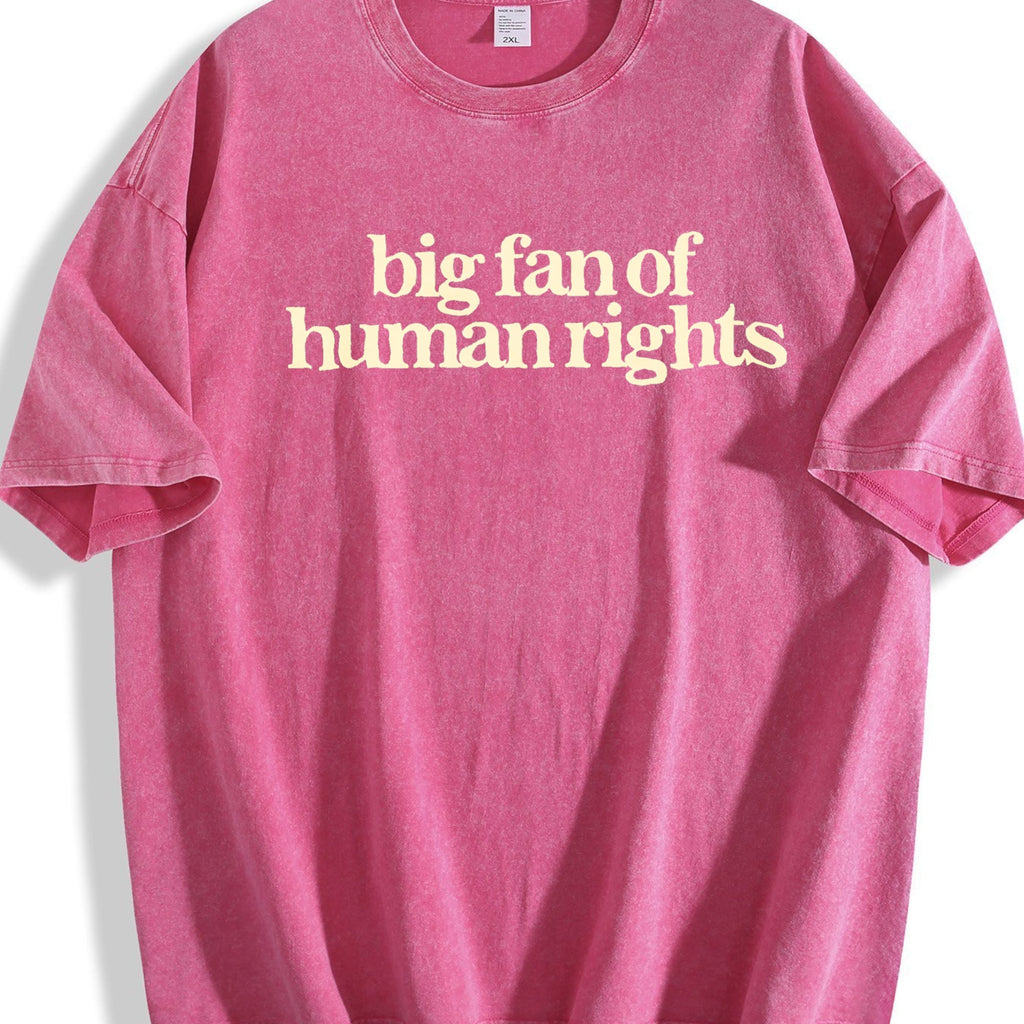 Big Fan Of Human Rights Vintage Washed T-Shirt product image 5