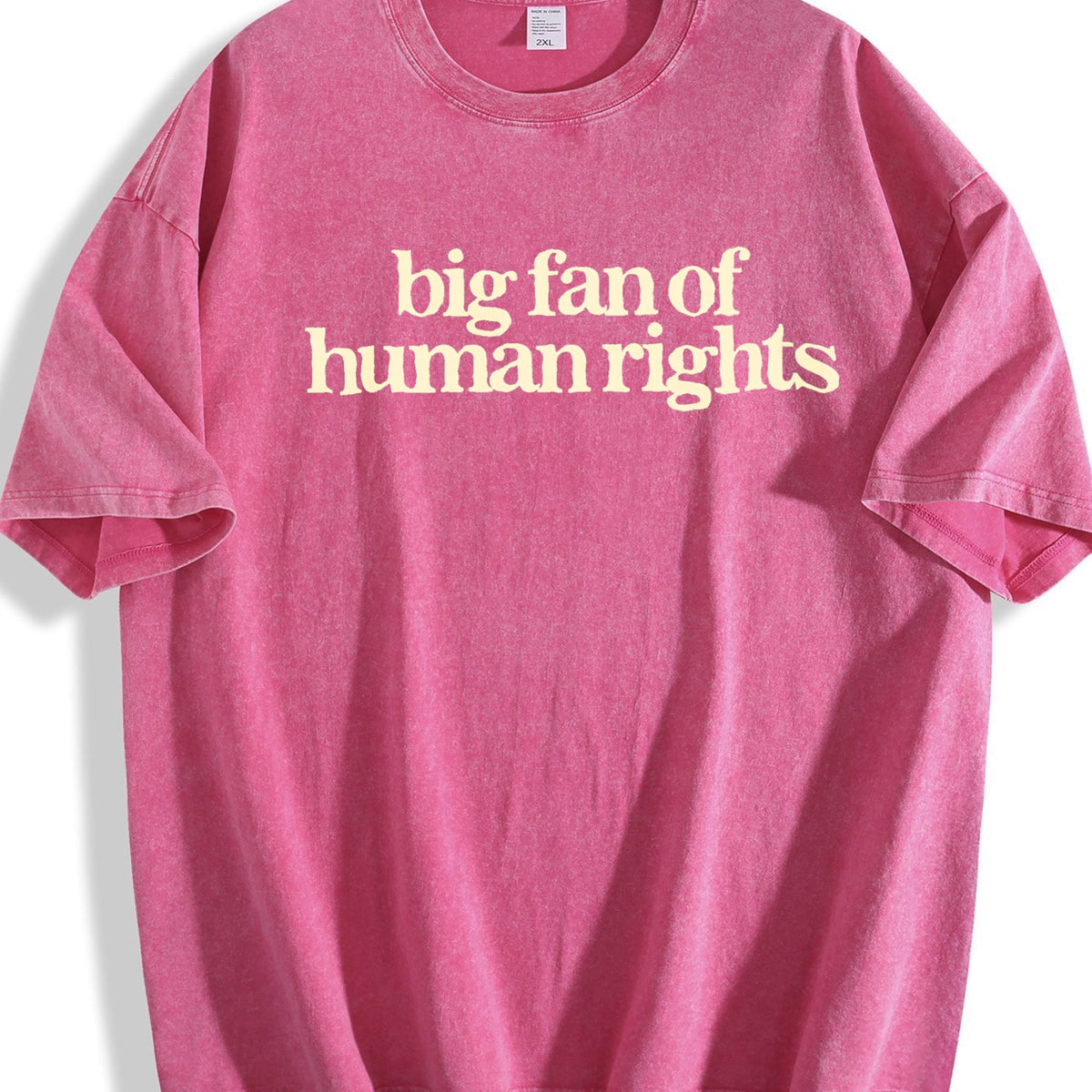 Big Fan Of Human Rights Vintage Washed T-Shirt product image 5
