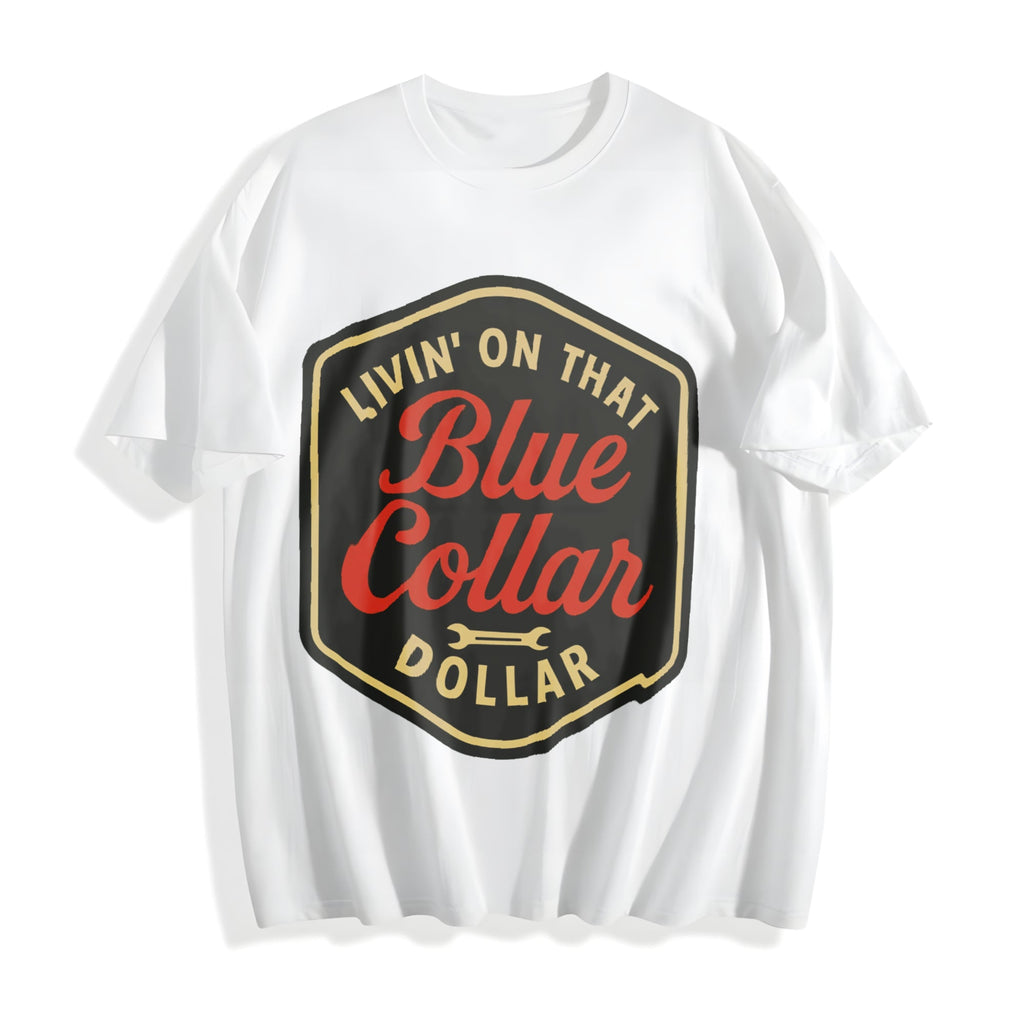 Living On That Blue Collar Dollar Western Cowboy Funny product image 2