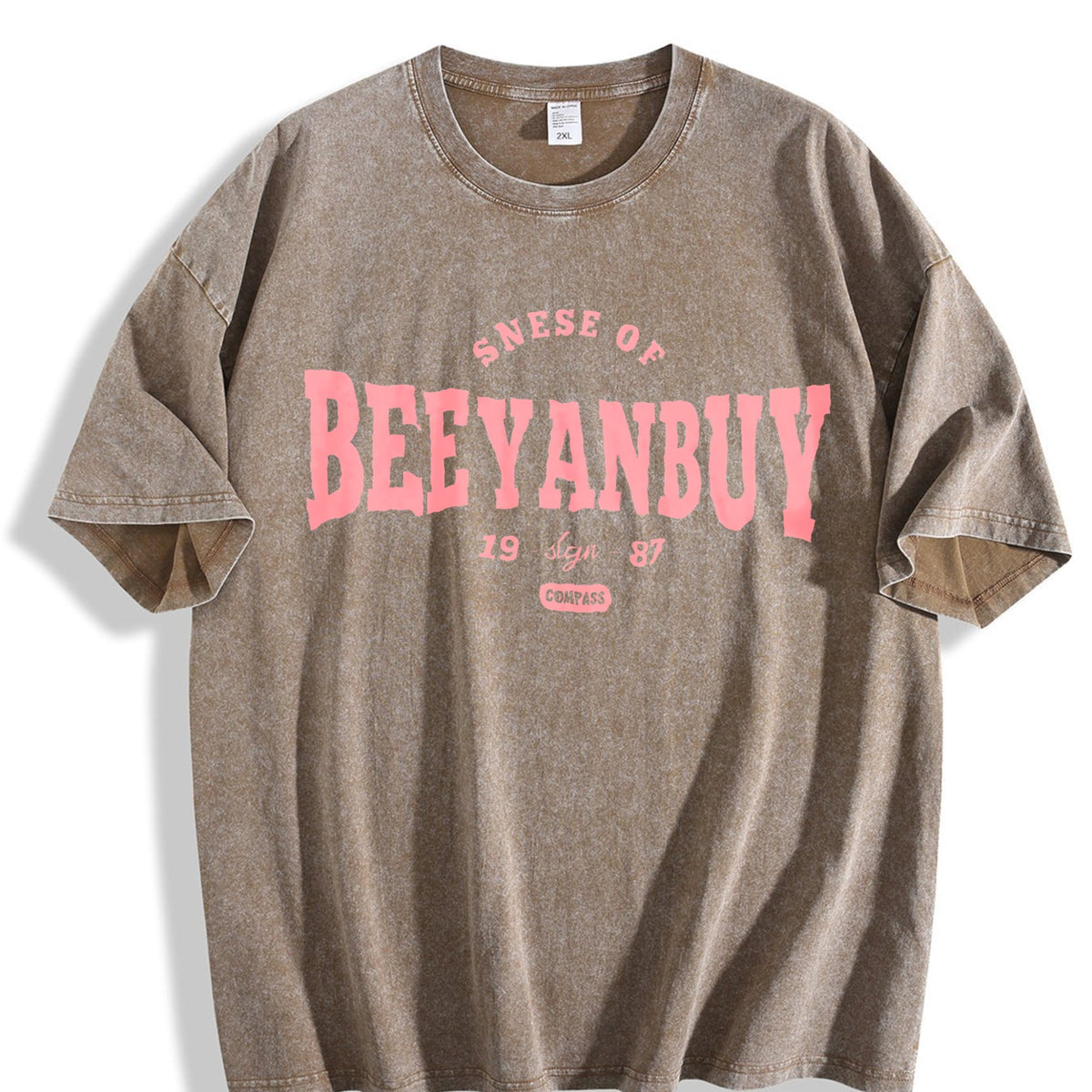 Pink Varsity Lettering Vintage Washed T-Shirt product image 3