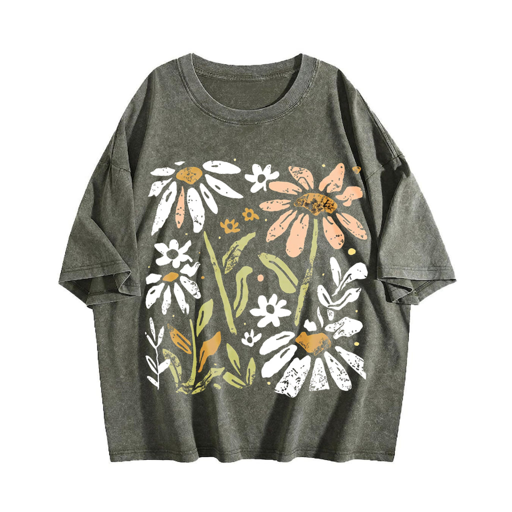 Floral With Vintage Washed T-Shirt product image 4