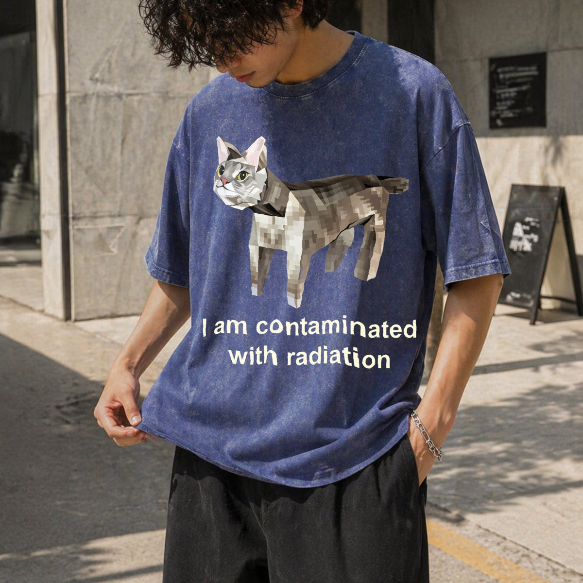Contaminated With Radiation Vintage Washed T-Shirt product image 8