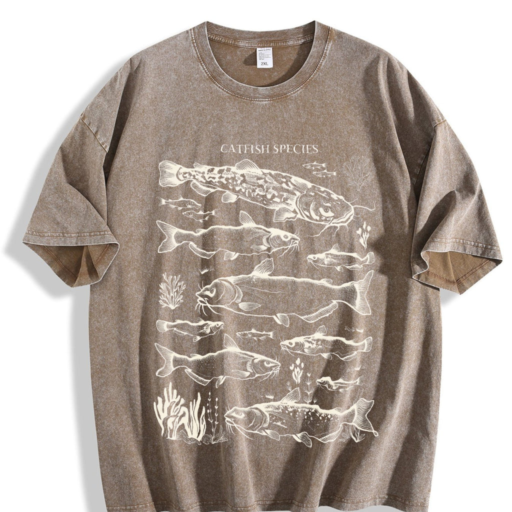 Catfish Species 90s Vintage Washed T-Shirt product image 3