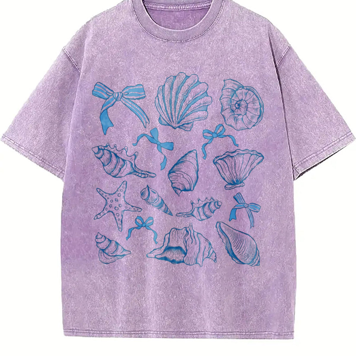 Seashell Coquette Summer Beach Vintage Washed T-Shirt product image 6