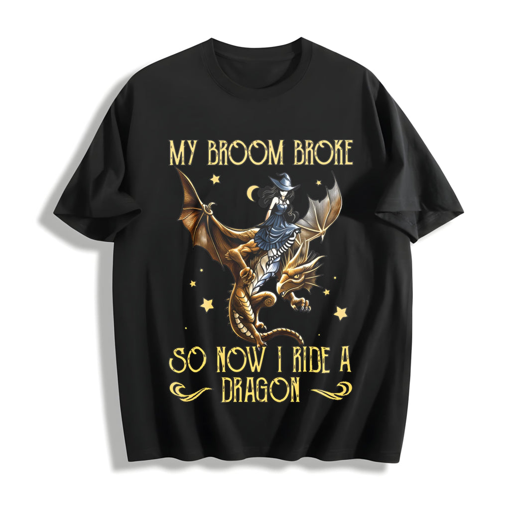 Sister Autumn : Witch Riding A Flying Dragon Letter Cotton product image 1