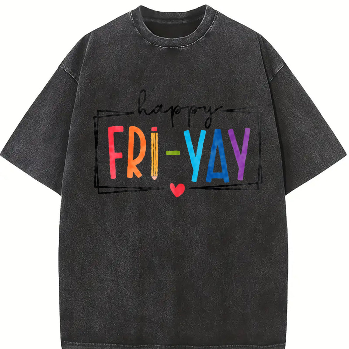 Ladies' Summer A With 'friyay' Vintage Washed T-Shirt product image 2