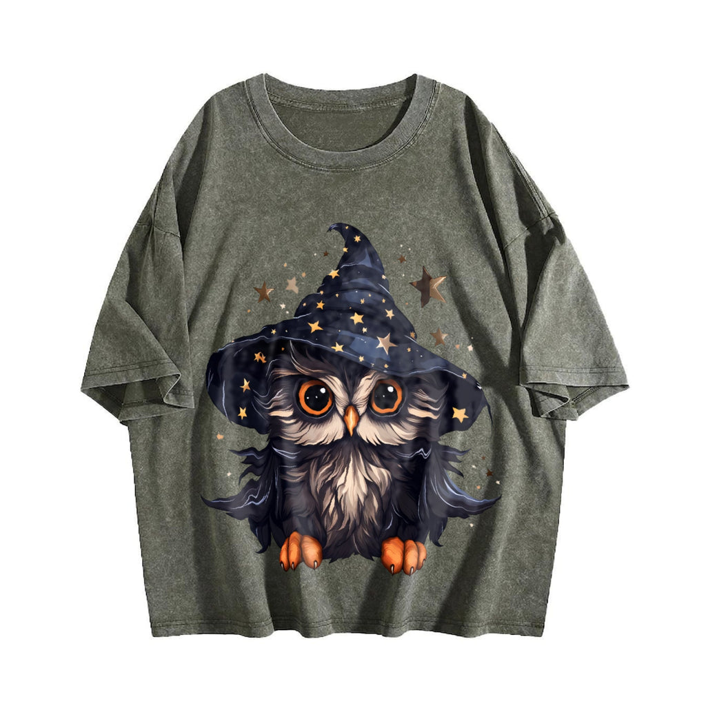 Autumn A Cartoon- Owl From The Early Days Vintage Washed product image 4