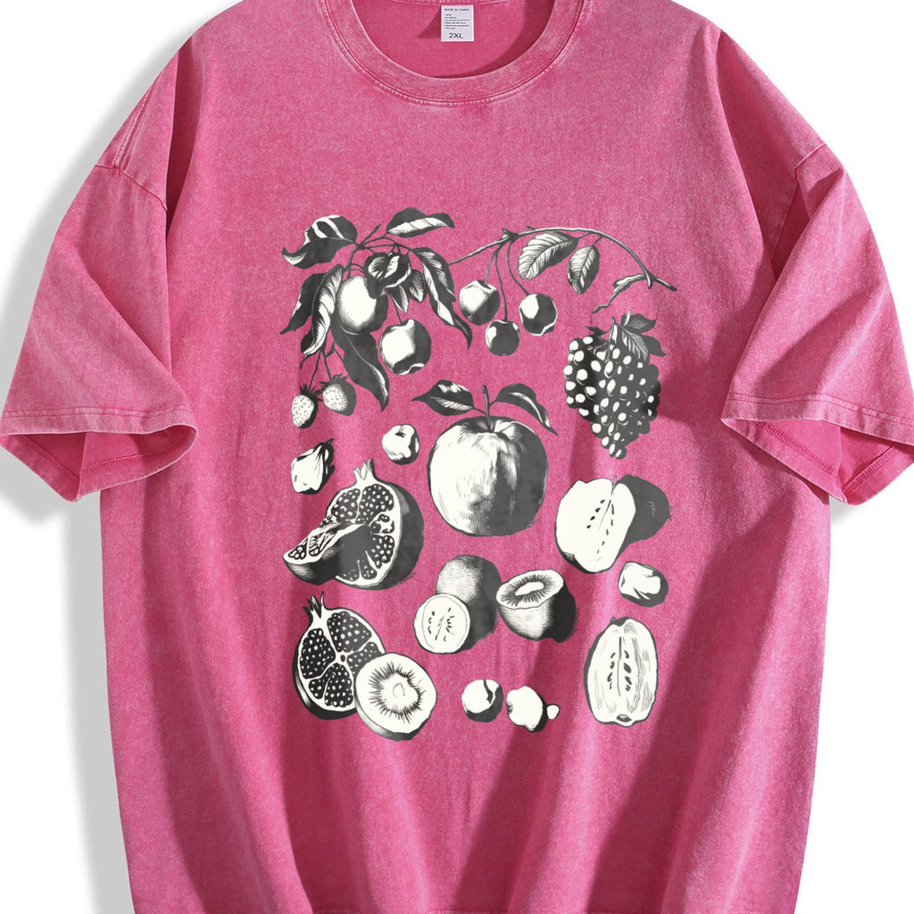 Fruits And Berries 90s Tattoo Vintage Washed T-Shirt product image 7