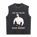 Silly Goose Funny Gym Meme Men's Washed Tank Top
