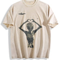 Alien Heart Hands UFO Vintage Washed T-Shirt product image 1
