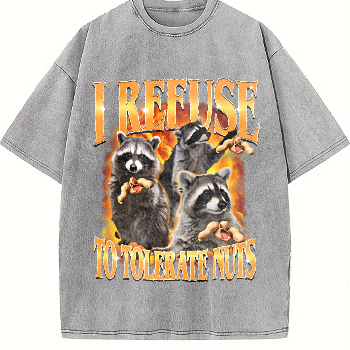 I Refuse To Tolerate Nuts Vintage Washed T-Shirt product image 5