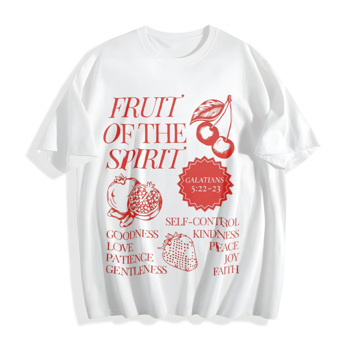 Fruit of the Spirit Scripture Cotton T-Shirt product image 2