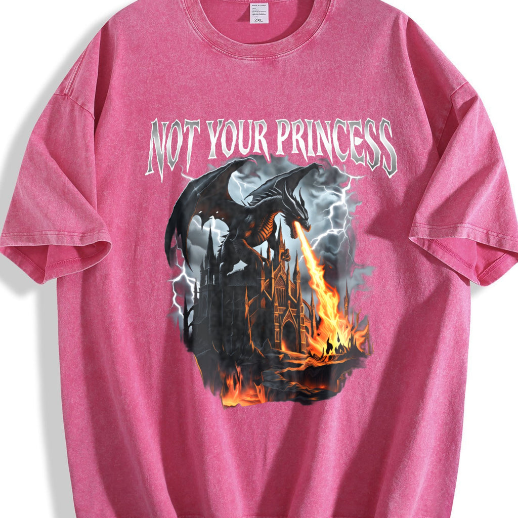 Copy Of Not Your Princess Dragon 90s Vintage Washed T-Shirt product image 7
