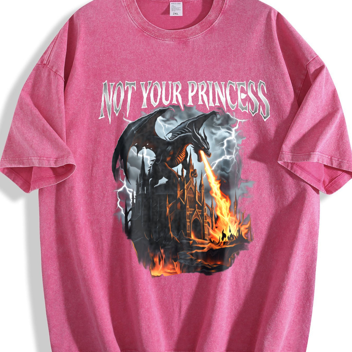Copy Of Not Your Princess Dragon 90s Vintage Washed T-Shirt product image 7