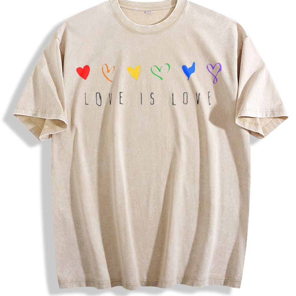 Love Is Rainbow Hearts Vintage Washed T-Shirt product image 1
