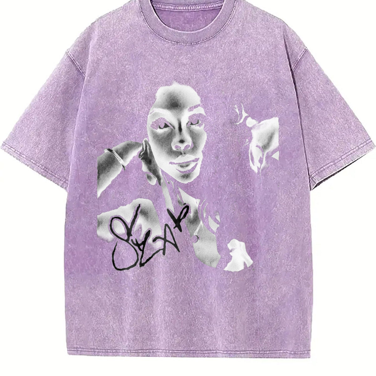 Monochrome Portrait Collage Vintage Washed T-Shirt product image 6
