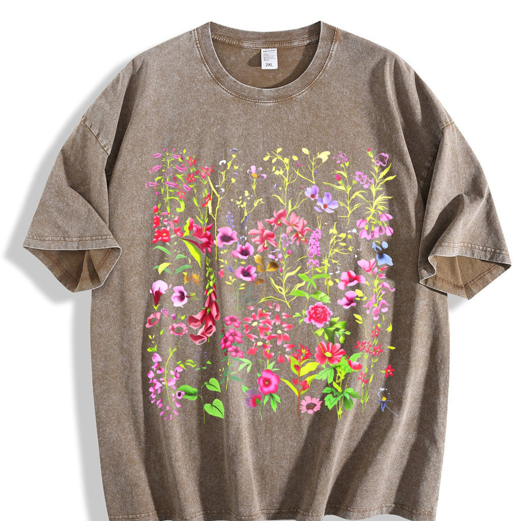 Floral Black Vintage Washed T-Shirt product image 3