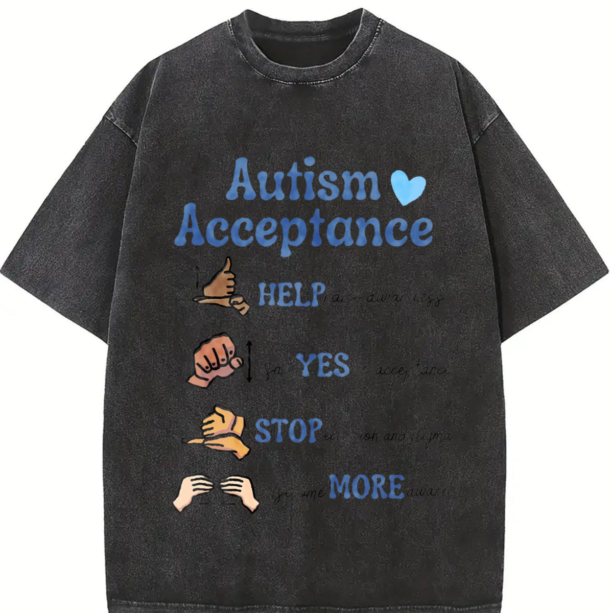 Autism Aware Vintage Washed T-Shirt product image 2