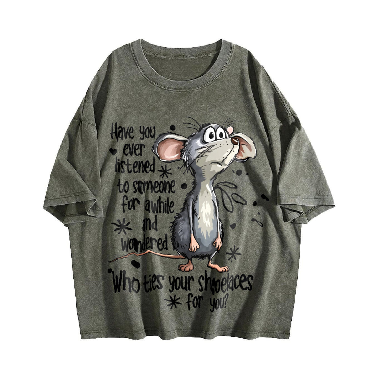 Mouse & Letter Vintage Washed T-Shirt product image 4