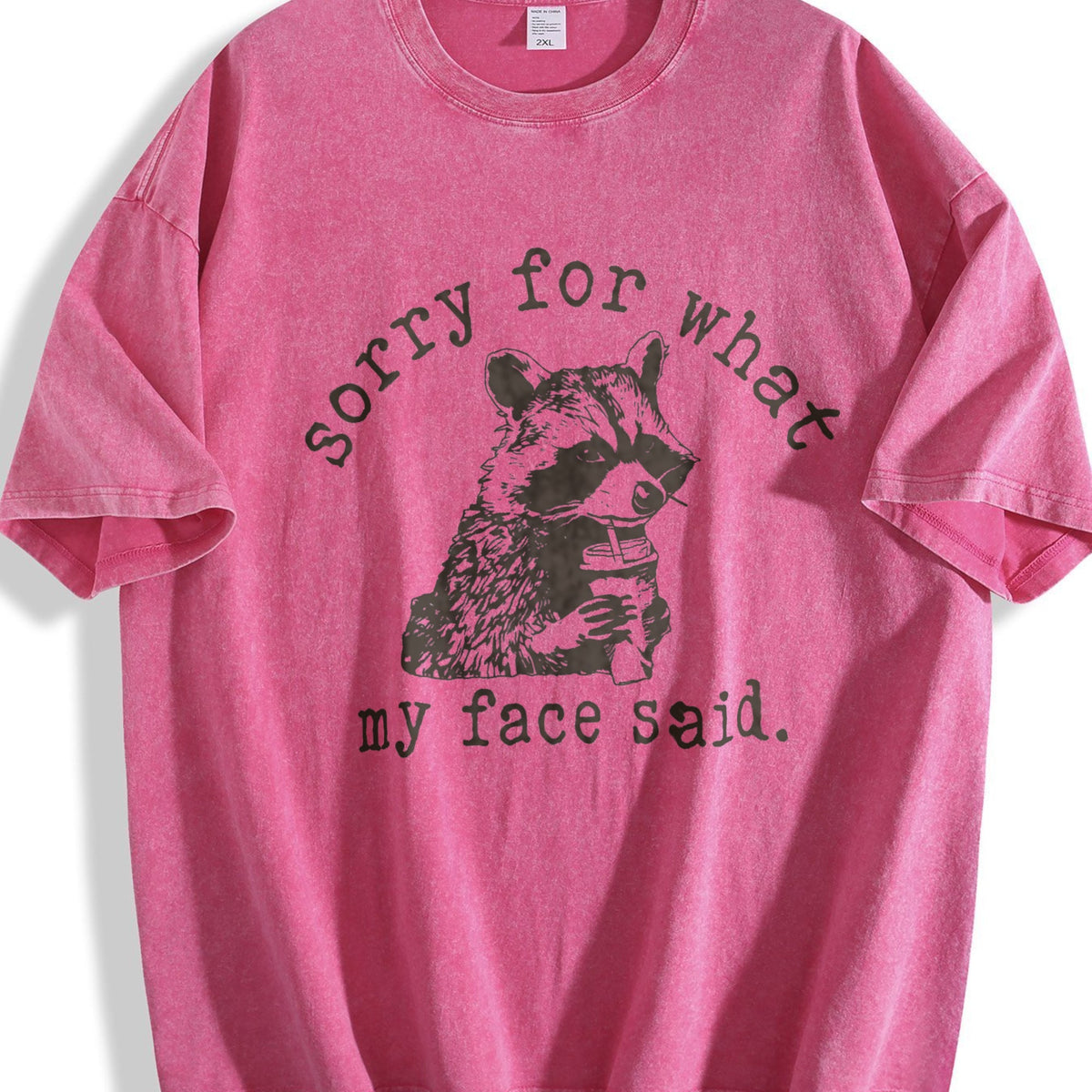 Sorry For What My Face Said Vintage Washed T-Shirt product image 5