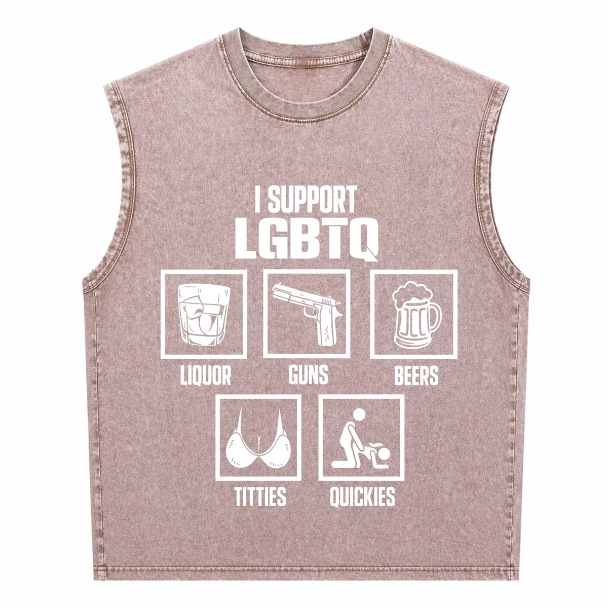 I Support Lgbtq Men's Washed Tank Top
