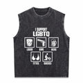 I Support Lgbtq Men's Washed Tank Top