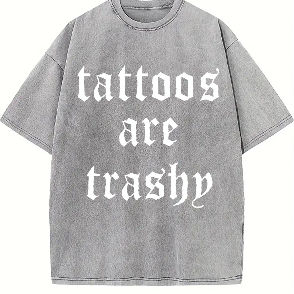 Tattoos Are Trash Vintage Washed T-Shirt product image 4
