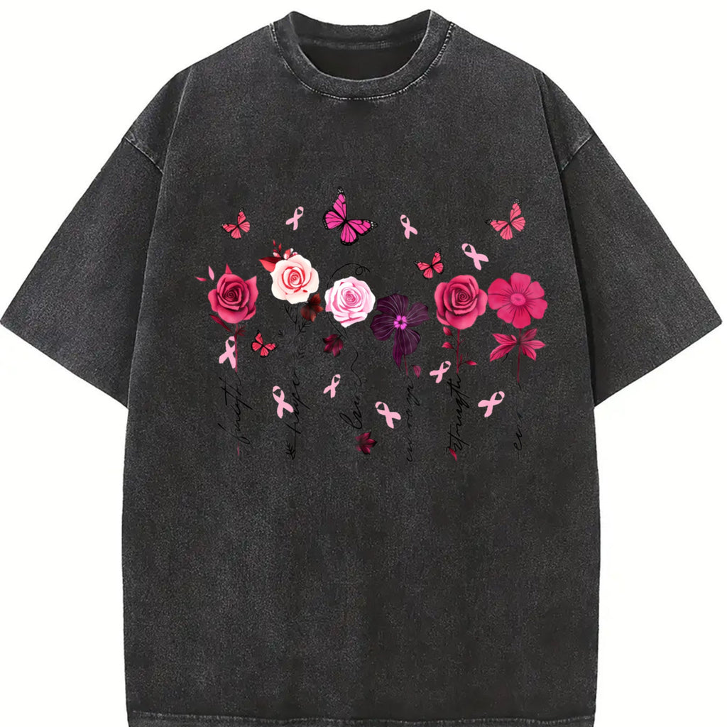 Pink Floral And Letter - The Perfect Choice Vintage Washed product image 2