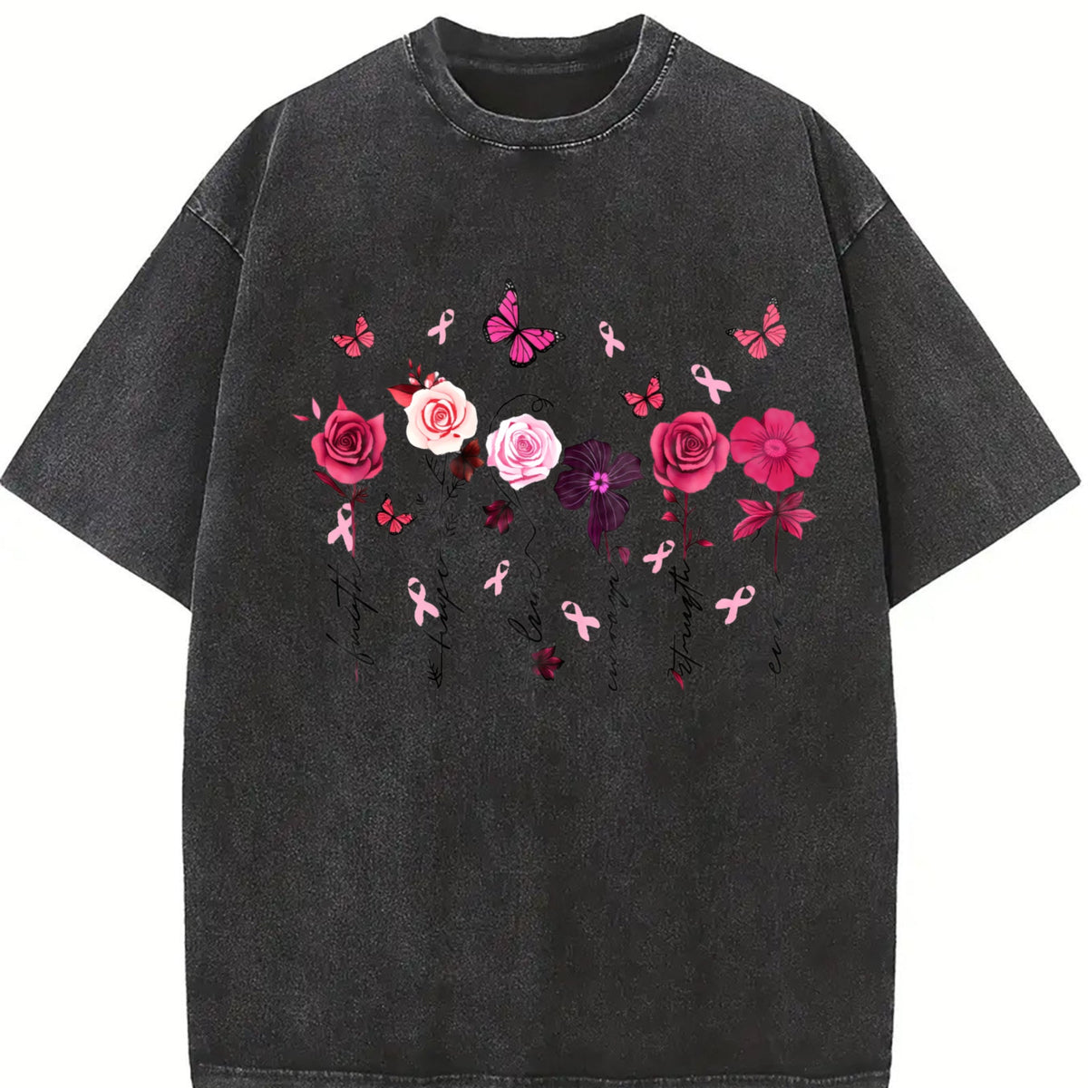 Pink Floral And Letter - The Perfect Choice Vintage Washed product image 2