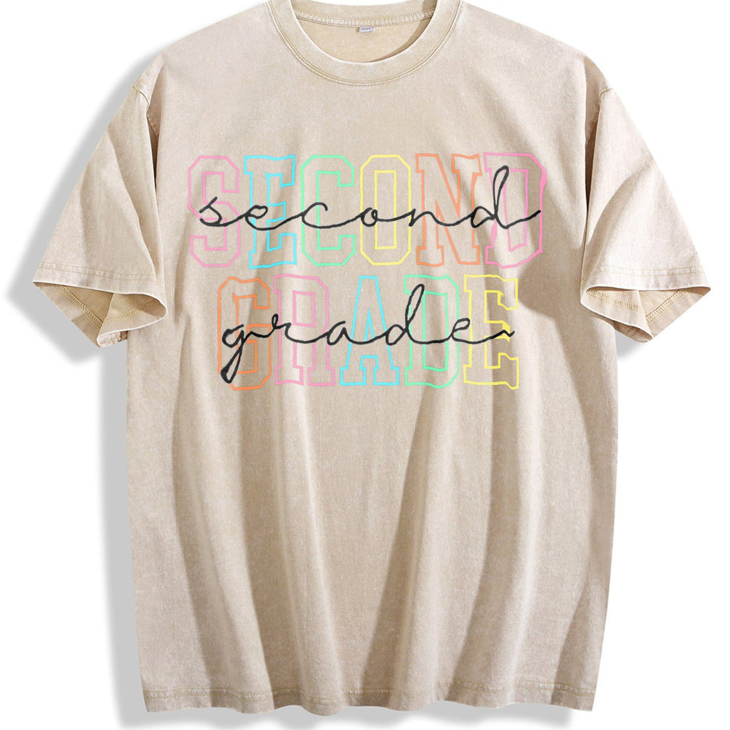 Second Grade Teacher Vintage Washed T-Shirt product image 1