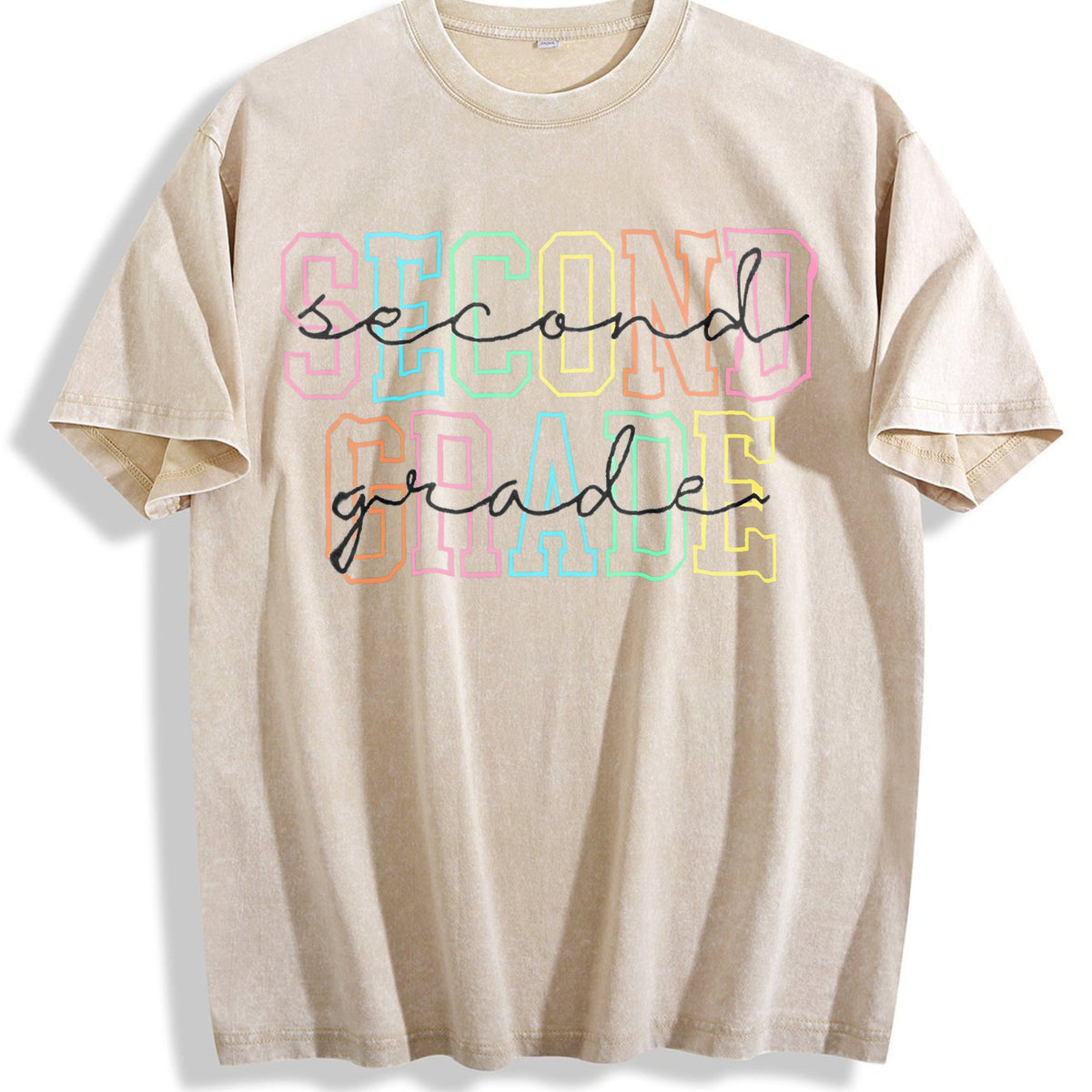 Second Grade Teacher Vintage Washed T-Shirt product image 1