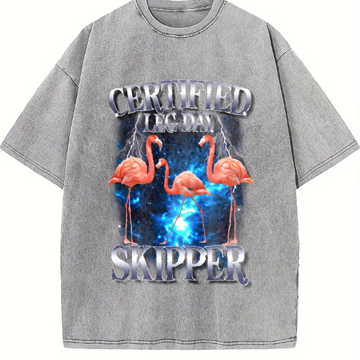 Certified Leg Day Skipper Funny 90s Vintage Washed T-Shirt product image 5
