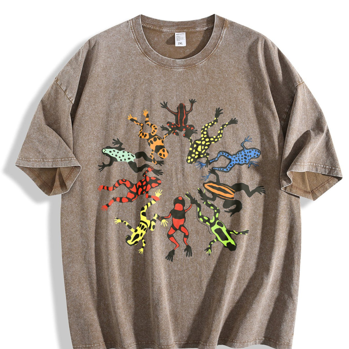 Dancing Frog Feast Vintage Washed T-Shirt product image 3