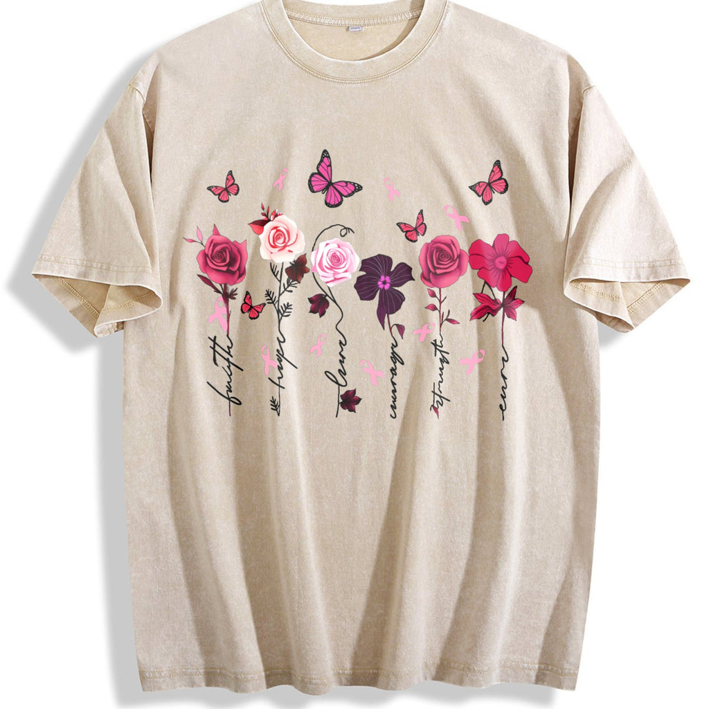 Pink Floral And Letter - The Perfect Choice Vintage Washed product image 1