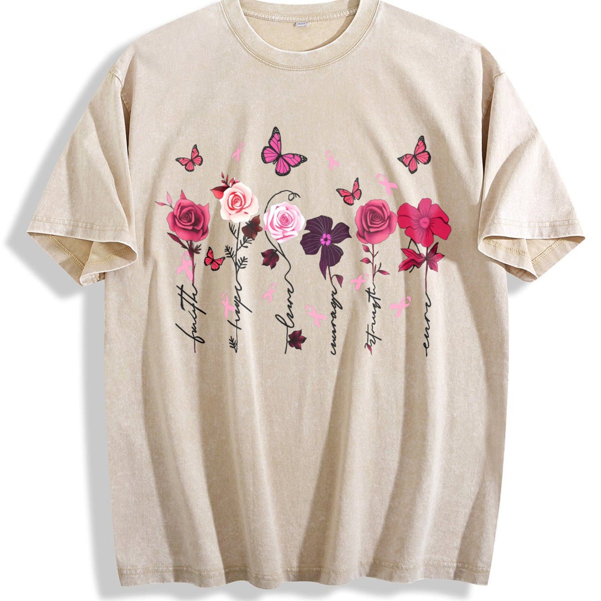 Pink Floral And Letter - The Perfect Choice Vintage Washed product image 1