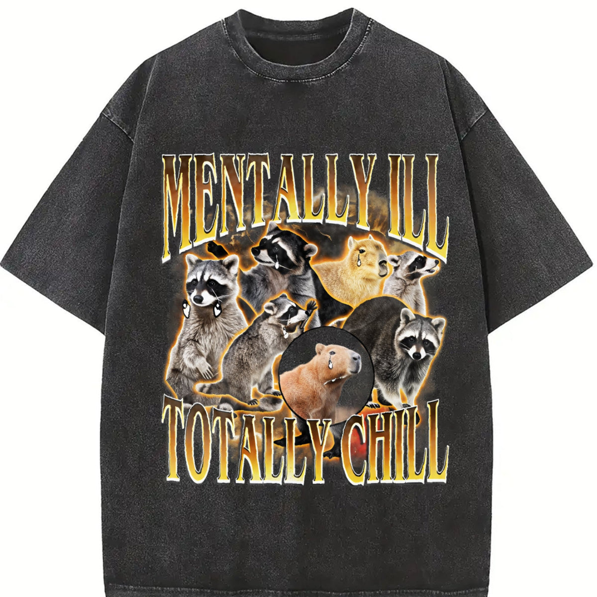 Mentally Ill Totally Chill Vintage Washed T-Shirt product image 2