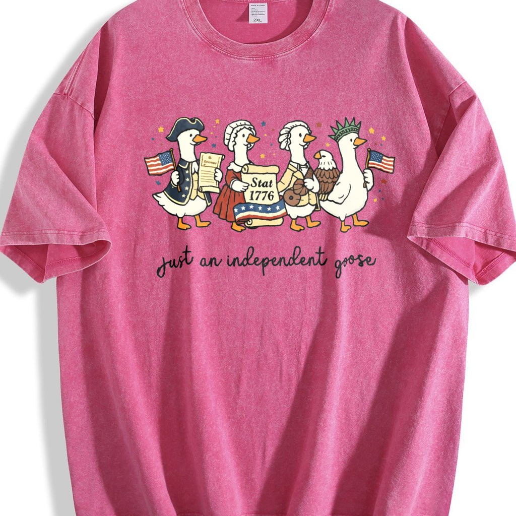 Silly Goose For 4th Of July Vintage Washed T-Shirt product image 5