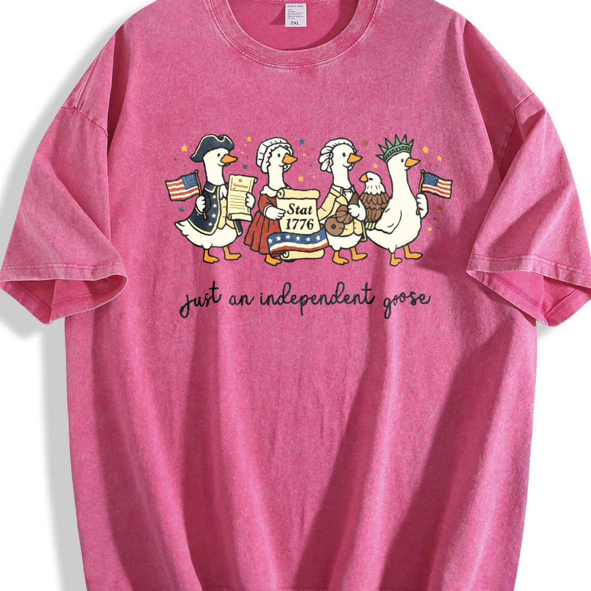 Silly Goose For 4th Of July Vintage Washed T-Shirt product image 5